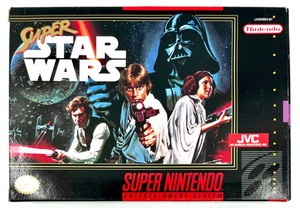 Vintage SUPER NINTENDO  SUPER STAR WARS 92 Game with Case, BONUS POSTER, Printed Cheat Sheet & Manual