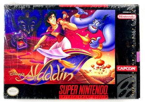 Vintage SUPER NINTENDO DISNEYS ALADDIN 92 Game with Case & Manual