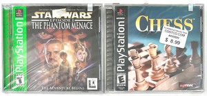 Vintage SONY PLAYSATATION STAR WARS EPISODE 1 THE PHANTOM MENACE 7 CHESS Games -NIB