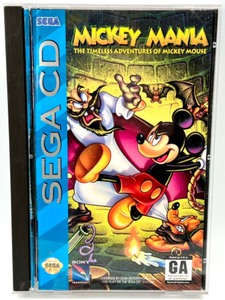 Vintage SEGA CD Game with Case & Manual MICKEY MANIA The Timeless Adventures of Mickey Mouse 94 SONY