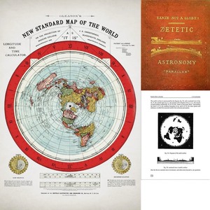 1894 Gleason Flat Earth Map 24x36