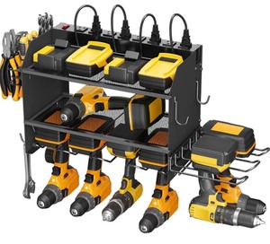 CCCEI Power Tool Organizer with Charging Station -Black