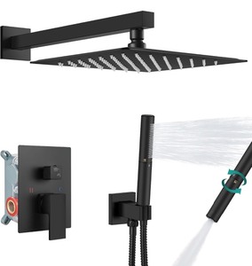 Aolemi Shower System with 16 Rainfall Shower Head -Matte Black