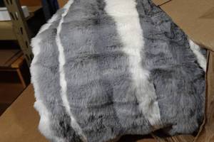 Faux Rabbit Fur Throw Blanket 108x90