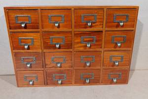 Card Catalog Desk Drawer Organizer 20x14x4