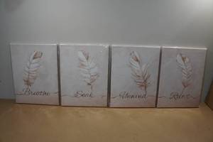 Set of 4 Decorative Canvases 16x12