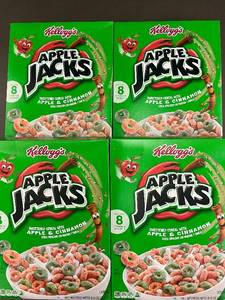 WA 4 - 4 Boxes of Kelloggs Apple Jacks Cereal - 8.9 oz Each
