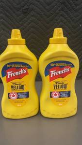 AZ 1 - Set of 2 Frenchs Classic Yellow Mustard Bottles, 830mL Each