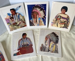 lot 11 image: Group of Winold Reiss Prints for the Great Northern RR  Lot#1