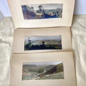 lot 14 image: Group of Antique Hand Colored Rocky Mountain Photographs
