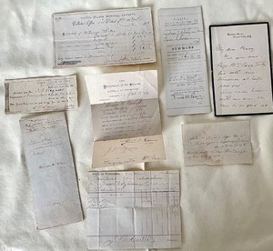 lot 16 image: Group of 12 Assorted  Antique Letters and Documents