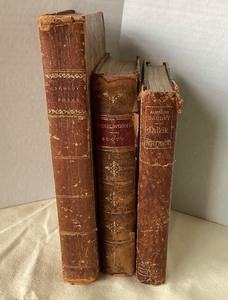 lot 41 image: Trio of Antique Leatherbound Literature Books #1