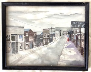 lot 42 image: Vintage Watercolor Painting -  Breckenridge Colorado