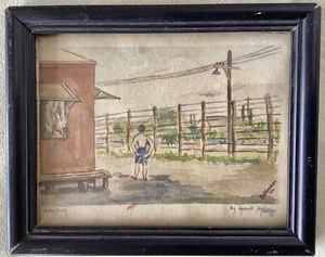 lot 43 image: Small Historically Important Watercolor Painting