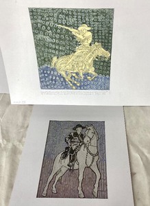 lot 53 image: Pair of Mixed Media Works by Local Artist Dietrich Spahn