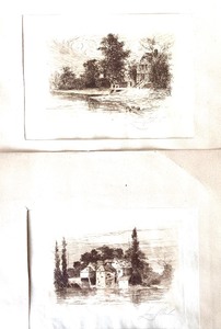 lot 54 image: Pair of Vintage Louis Harlow Etchings