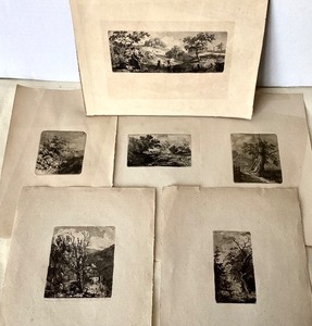 lot 55 image: Group of Antique Old Master Style Etchings