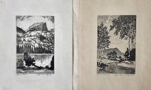 lot 95 image: Pair of Vintage Lyman Byxbe Etchings