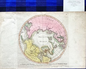 lot 110 image: Antique Hand Tinted North Pole Map