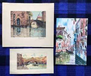 lot 111 image: Group of Venice Watercolor Paintings