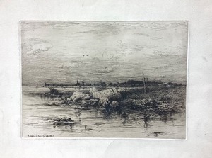 lot 137 image: Antique R.Gifford Swain Etching