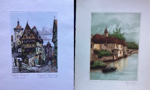 lot 145 image: Group of Vintage European Etchings