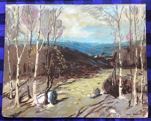 lot 166 image: Knute Heldner Monotype Landscape