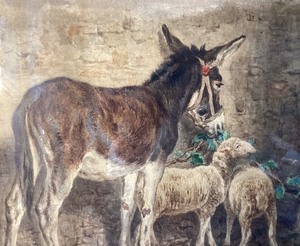 lot 167 image: Vintage Watercolor Painting