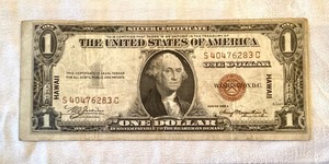 lot 216 image: 1935A  $1. Hawaii Silver Certificate