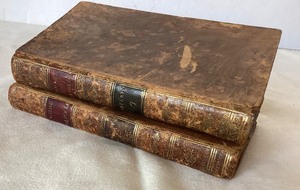 lot 191 image: Two Antique  Leatherbound Volumes of the Napoleonic Code