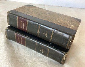 lot 193 image: Pair Antique Leatherbound Vols. The Ladies Cabinet