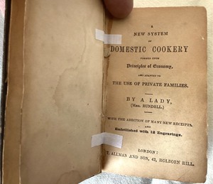 lot 194 image: Rare Antique Leatherbound Cookbook