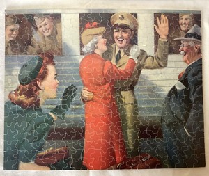 lot 202 image: Vintage Laminated Jigsaw Puzzle