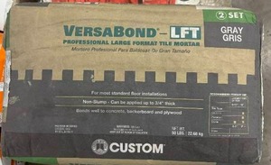 lot 77 image: 3 Bags Custom Versa Bond  LFT Grey 50 Lbs