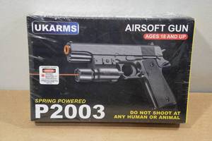 UKArms P2003 Spring Powered Airsoft Gun with Laser
