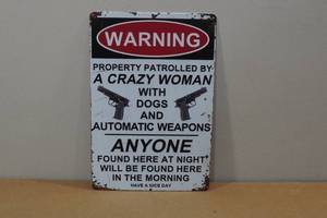 Novelty Metal Sign -Warning