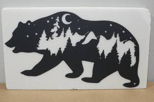 Laser Cut Steel Sign -Bear