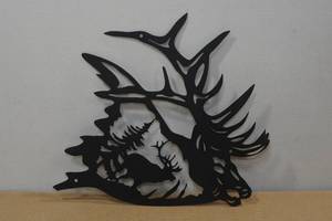 Laser Cut Steel Sign -Elk