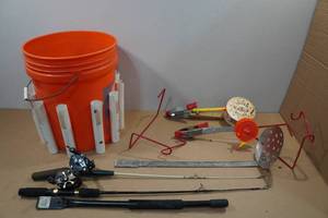 Assorted Ice Fishing Gear