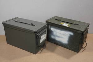 2 Metal Ammo Boxes