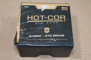 50 Speer Hot-Cor 9.3mm 270 Gr .366 Semi-Spitzer SP Bullets