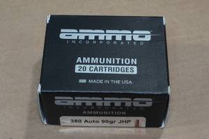 20 Ammo Inc 380 Auto 90 Gr JHP Ammo