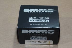 20 Ammo Inc 357 Mag 125 Gr JHP Ammo