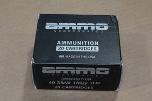 20 Ammo Inc .40 S&W 180 Gr JHP Ammo