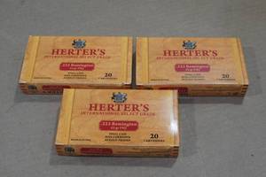 60 Herters .223 Rem 62 Gr FMJ Steel Case Ammo