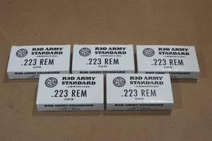 100 Red Army Standard .223 Rem 55 Gr FMJ Ammo