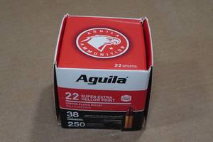 250 Aguila .22 LR 38 Gr Copper Plated HP Ammo