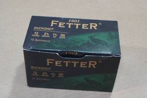 15 Fetter 12 Gauge 2-34 00 Buck Shotshells
