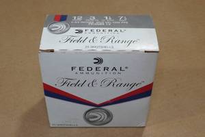 25 Federal Field & Range 12 Gauge 2-34 7-12 Shot Shotshells