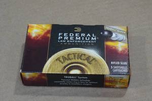 5 Federal LE 12 Gauge 2-34 Truball Rifled HP Slugs